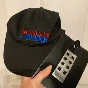 Moncler baseball cap authentic black brand new never worn new with tags!!!